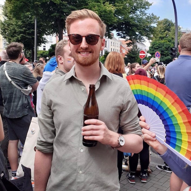 Tom tijdens Christopher Street Day in Hamburg.