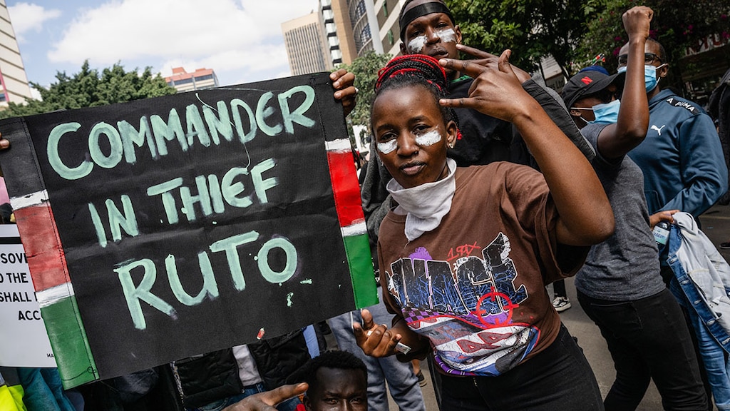 Demonstranten hebben het inmiddels ook gemunt op president Ruto.