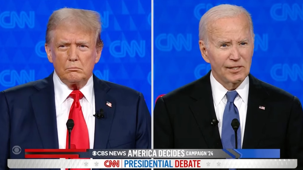 Biden maakt slechte beurt in eerste tv-debat met Trump