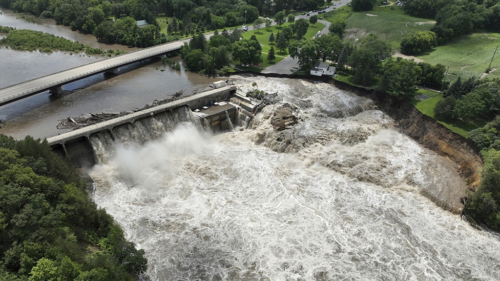 Het gat bij de Rapidan Dam in Minnesota