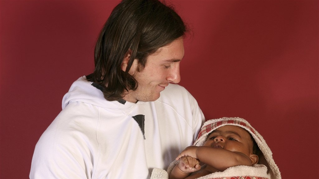 Een tweede foto die in 2007 werd gemaakt tijdens de fotoshoot voor een liefdadigheidskalander.