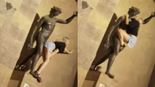 Italianen woedend om 'seksuele handelingen' met standbeeld Romeinse god