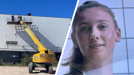 Amersfoort eert Femke Bol met enorme muurschildering