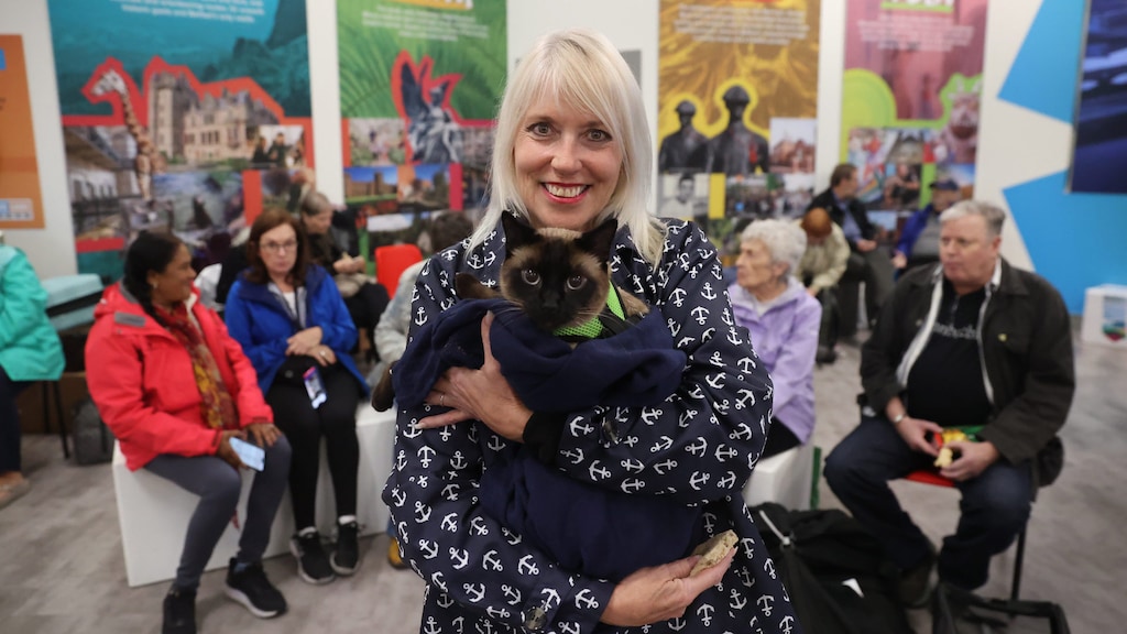 Passagier Holly en haar kat Captain.