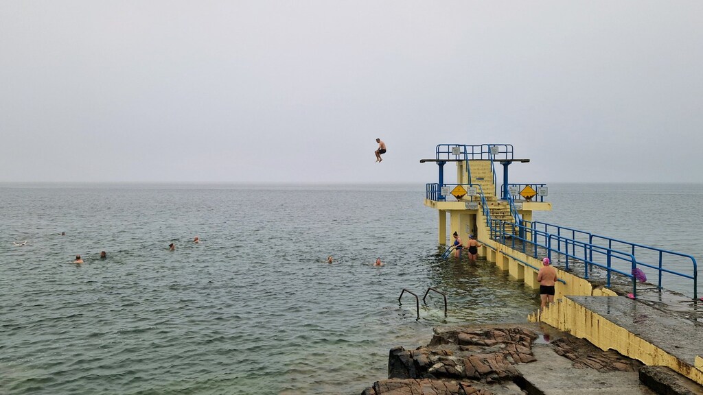 "De beste manier om je dag te beginnen: met een frisse duik."