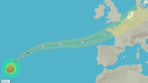 Voormalige orkaan Kirk koerst af op Europa: 'Het kan gaan spoken'