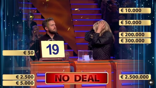 Miljoenenjacht blundert met confettikanon: 'Nee, nee, nee!'