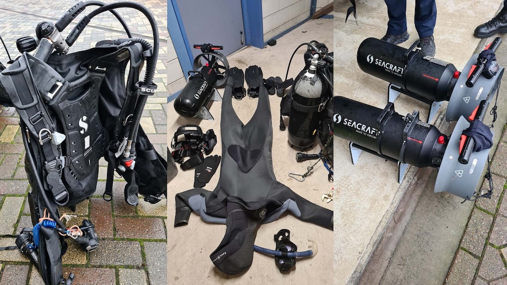 In Vlissingen vond de politie professionele duikuitrustingen, onderwaterscooters, messen en steeksleutels. Het plan was om 150 kilo cocaïne onder een boot vandaan te halen.