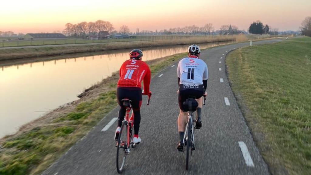 Tom en een vriend en medeorganisator tijdens de MIND Summer Ride.
