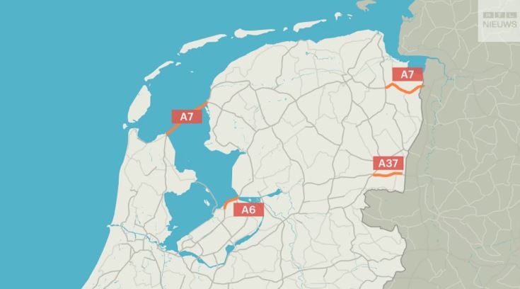 Op deze vier trajecten kun je straks mogelijk 130 rijden.