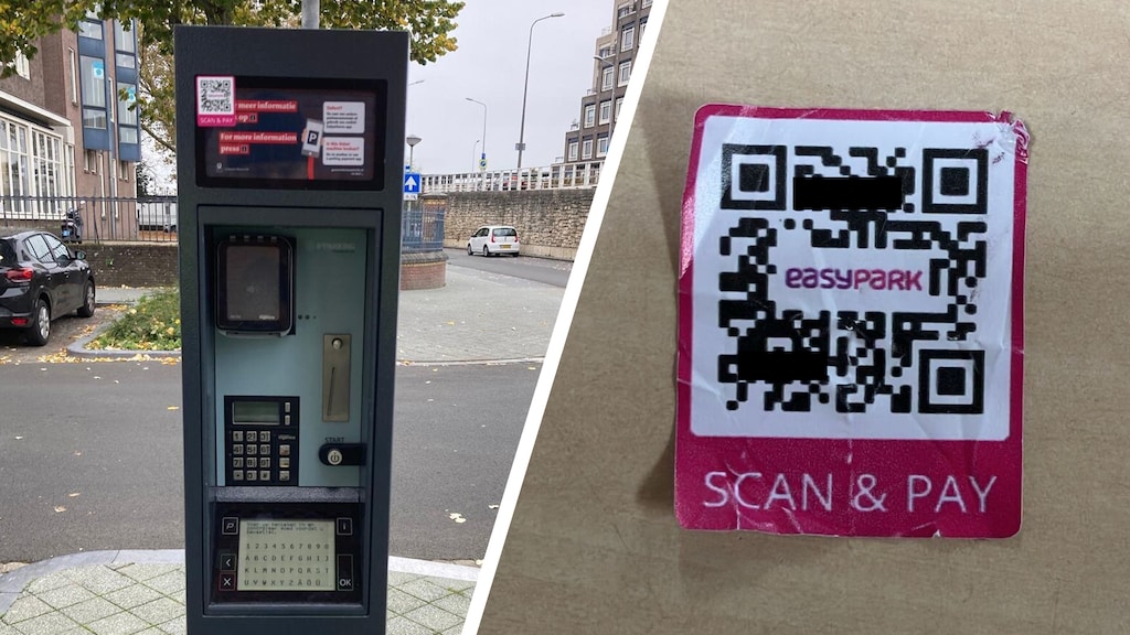 Politie waarschuwt voor valse QR-codestickers op parkeerautomaten