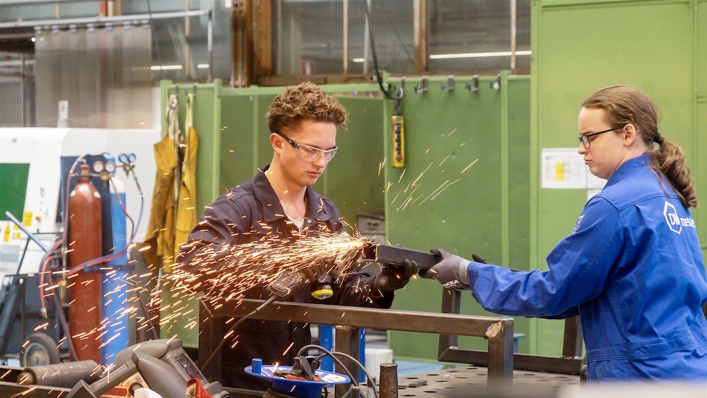 Mbo-studenten van het Zadkine en Albeda college op de Heijplaat Rotterdam.