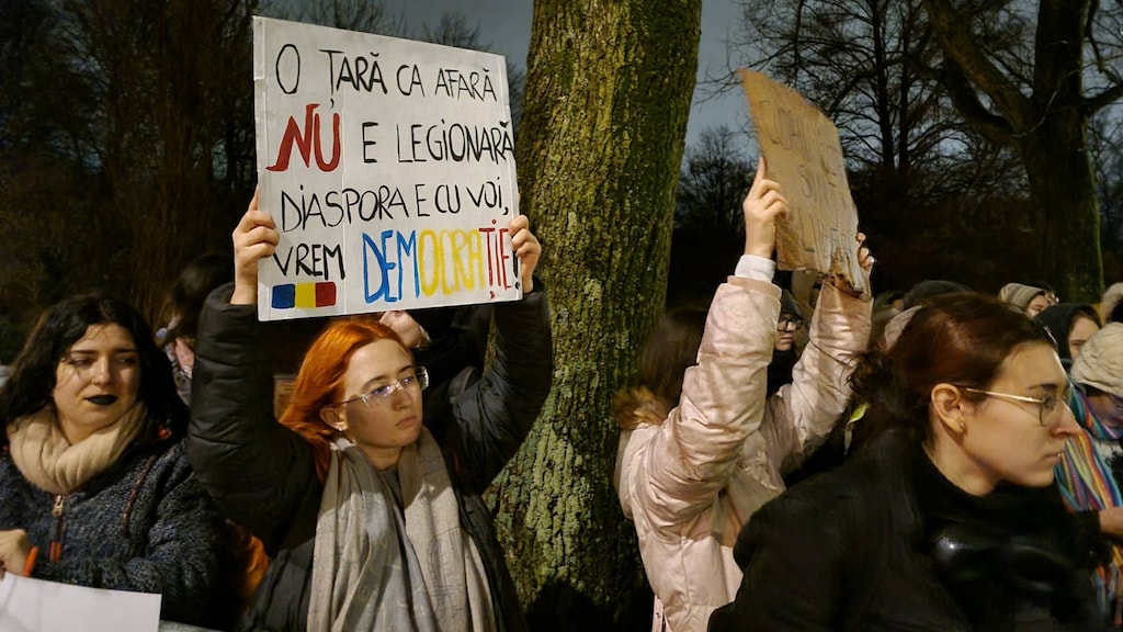 Anastasia was in Nederland aanwezig bij een demonstratie voor Europa en tegen Georgescu.