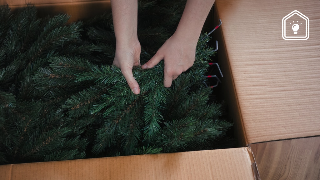 Zo berg je een kunstkerstboom het beste op
