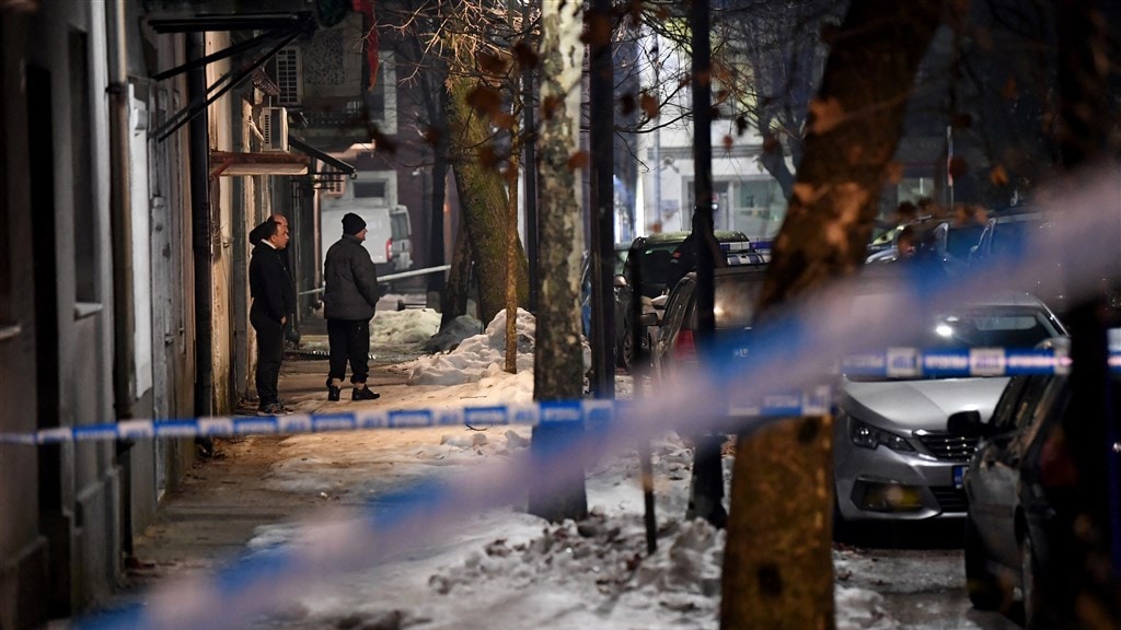 Een van de plekken in Cetinje waar werd geschoten.