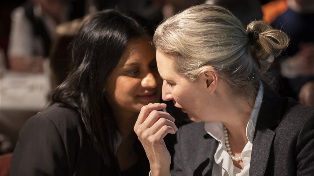 Alice Weidel en partner Sarah Bossard (2023).