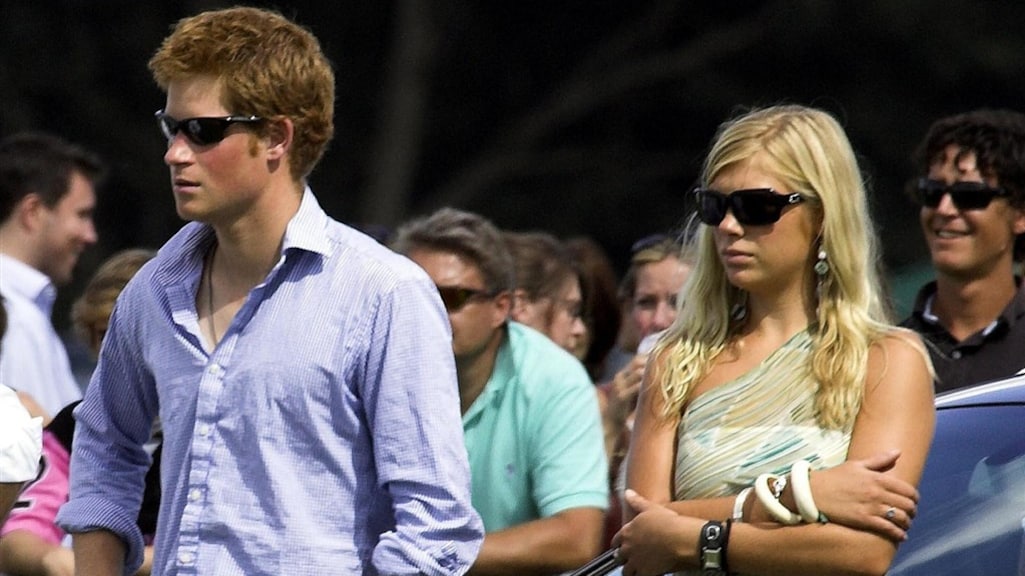 Prins Harry met zijn eerste vriendin, Chelsy Davy.