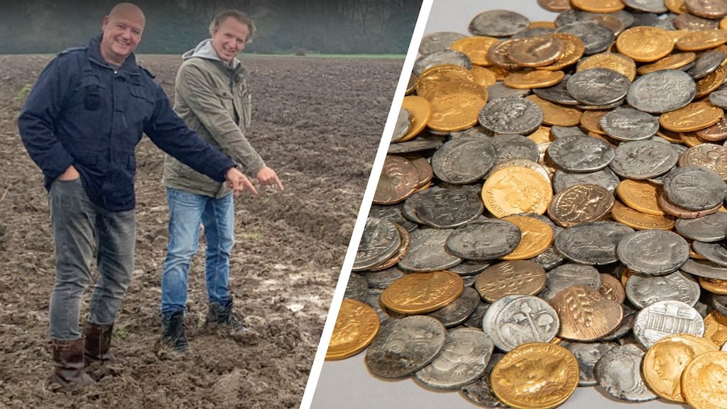 Wereldvondst: mannen met metaaldetector stuiten op honderden munten uit Romeinse tijd