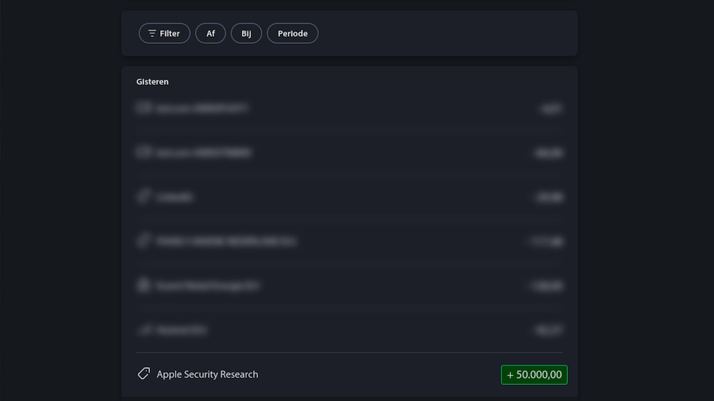 Sergen Koç kreeg 50.000 van Apple op zijn rekening.