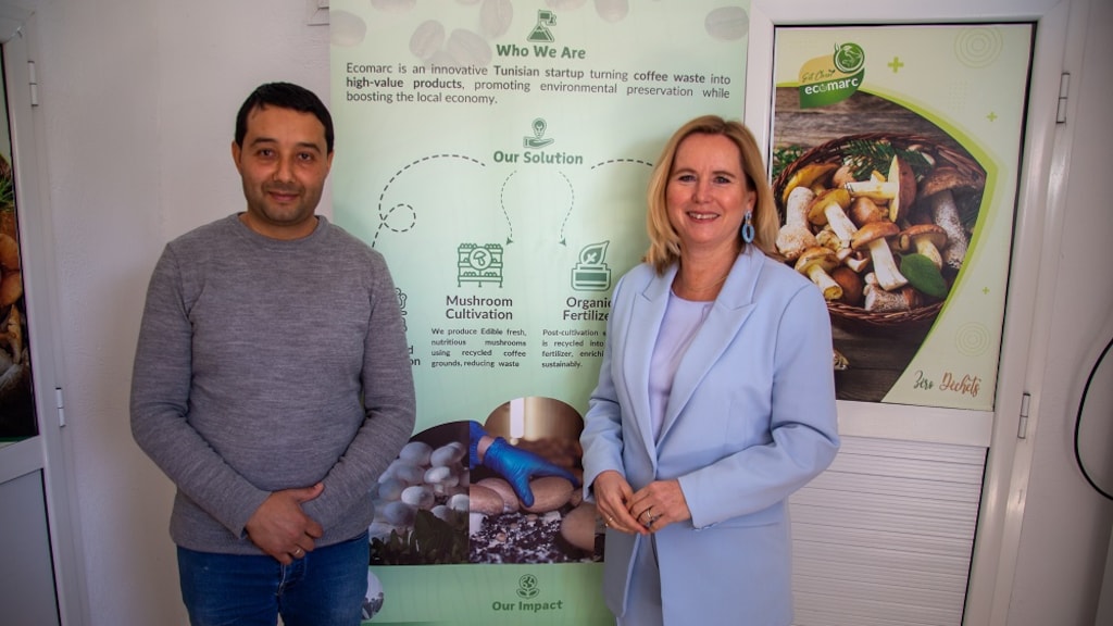 Klever tijdens haar bezoek