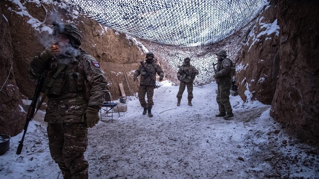 Oekraïense soldaten aan de frontlinie in de Donbas