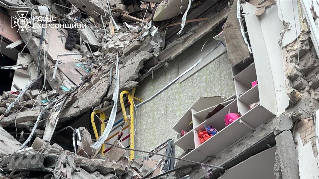 De clusterbom heeft grote schade aangericht in Cherson