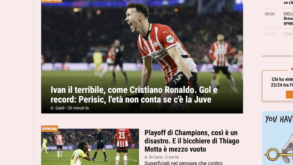 Italiaanse media fileren voetbalclubs: 'Play-offs Champions League waren een ramp'