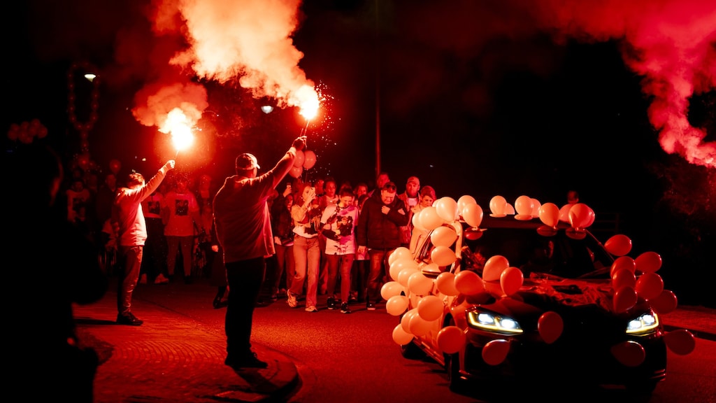 Deelnemers aan de stille tocht.