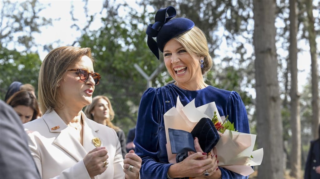 Koningin Máxima met 'first lady' Philippa Karsera.