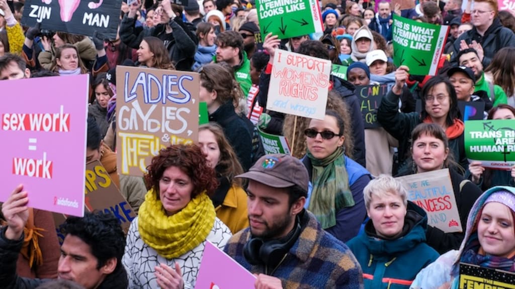 Een eerdere editie van de feminist march.