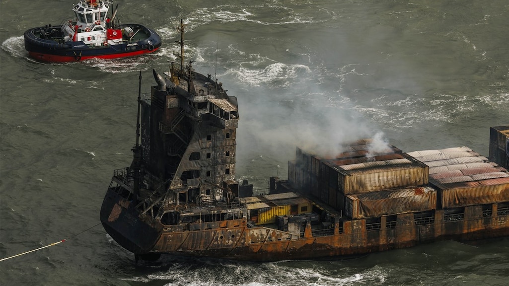 Britse politie houdt kapitein aan om gebotste schepen Noordzee