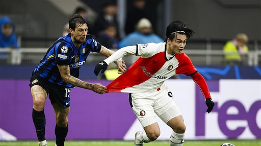 Feyenoord in Champions League strijdend ten onder tegen zakelijk Inter