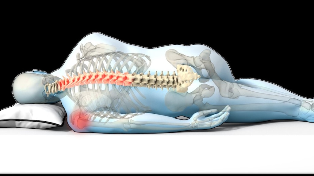 De belastende gedraaide buikligging.