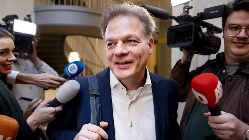 Pieter Omtzigt (NSC) voorafgaand aan het overleg.