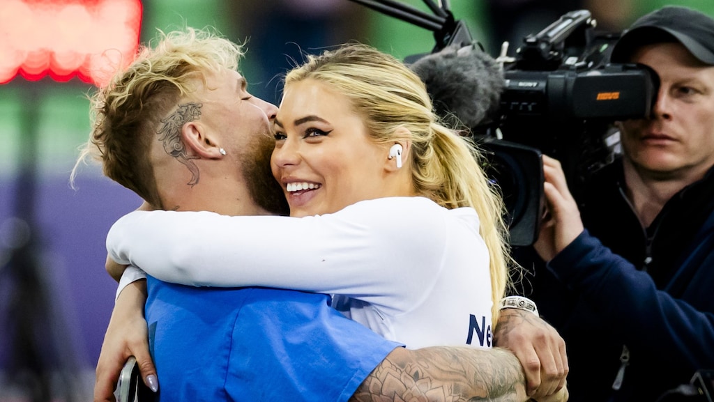 Jutta Leerdam emotioneel over tijdelijk afscheid van Jake Paul: 'Kon het niet over mijn hart verkrijgen'