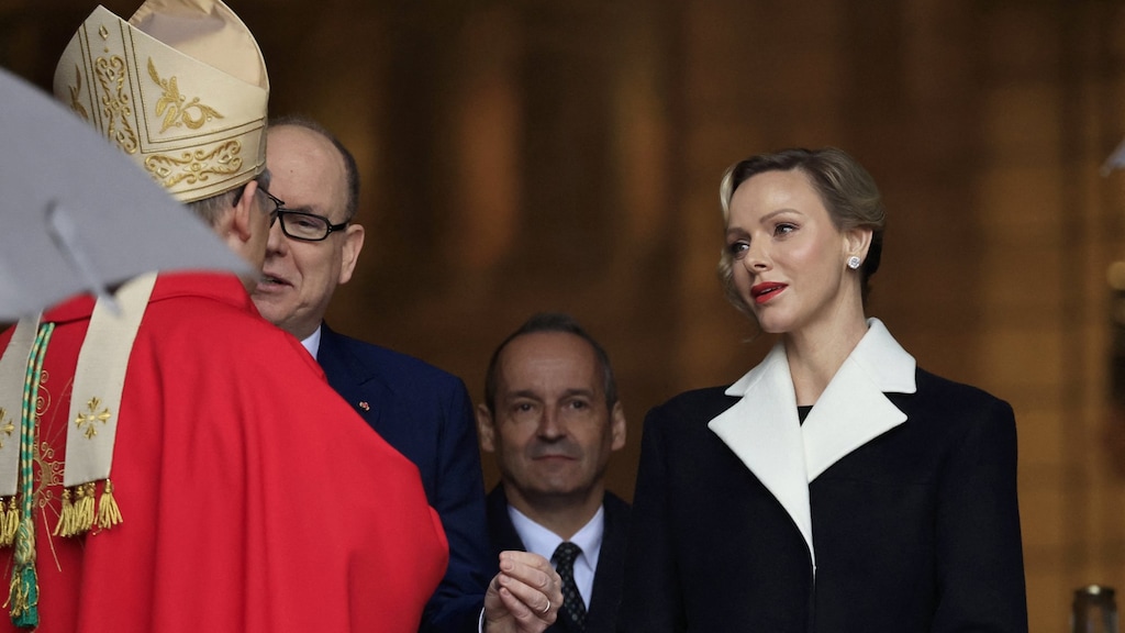 Charlene en Albert in januari 2025