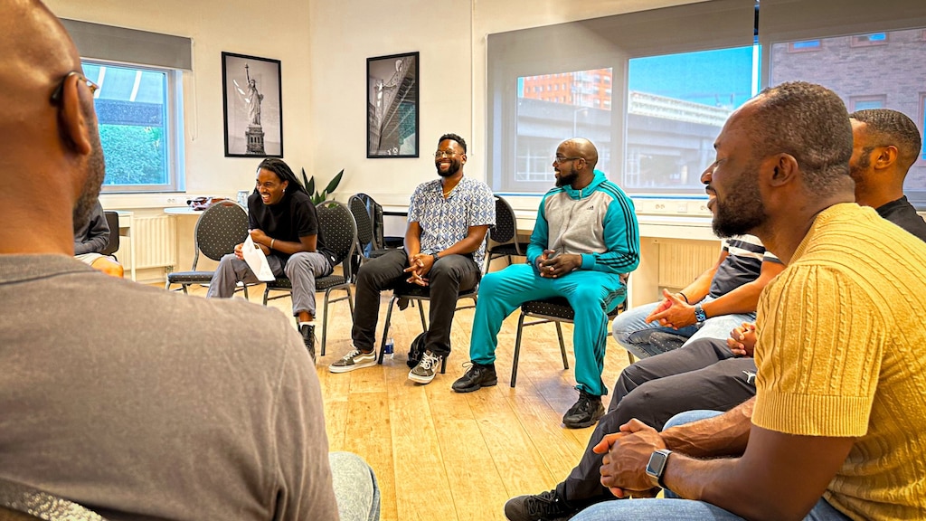 Een bijeenkomst van Black Men Talk.
