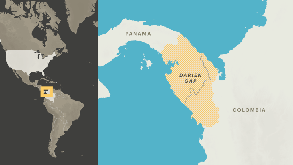 De onherbergzame Darien Gap is de enige landroute tussen Colombia en Panama.
