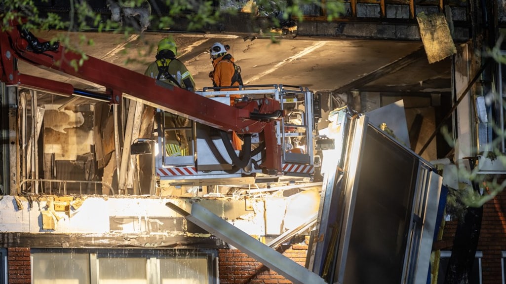 Zo werd er in de woningen gezocht naar slachtoffers.