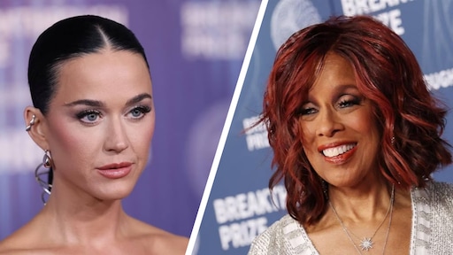 Katy Perry en Gayle King kussen grond na terugkeer op aarde