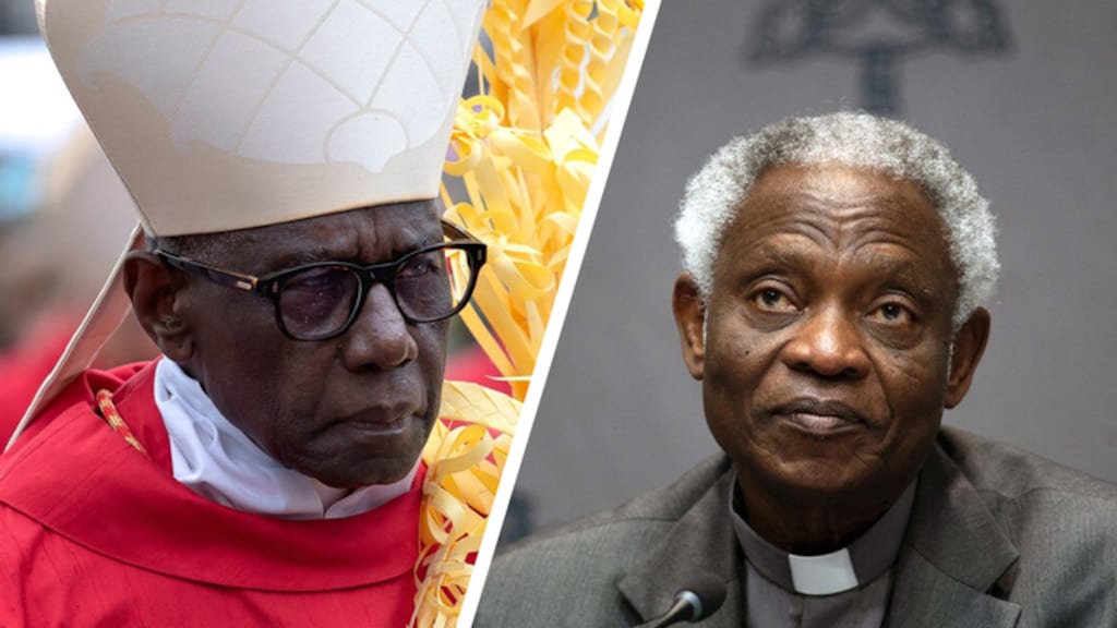 Links Robert Sarah, rechts Peter Turkson