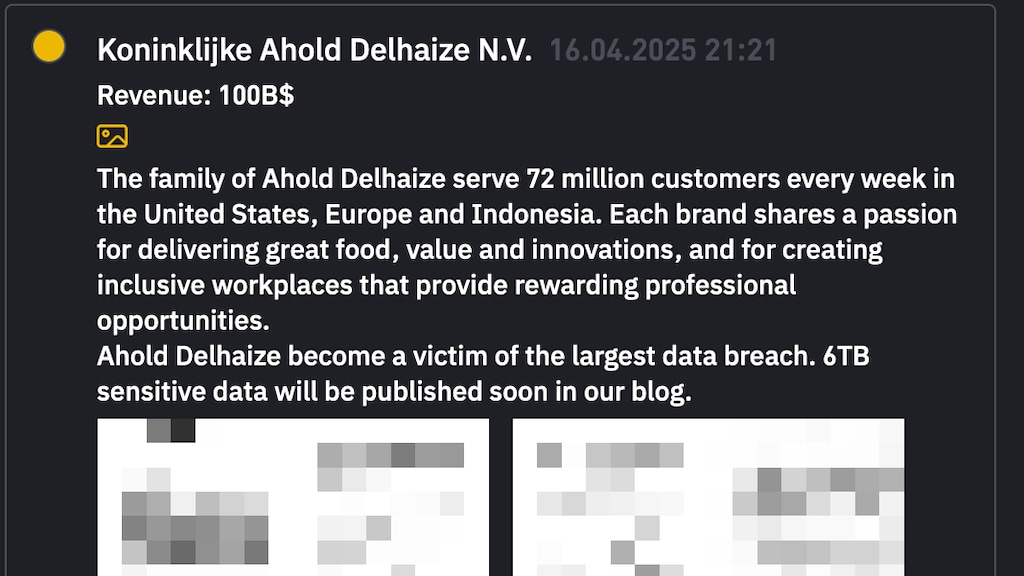 Screenshots van gelekte documenten.