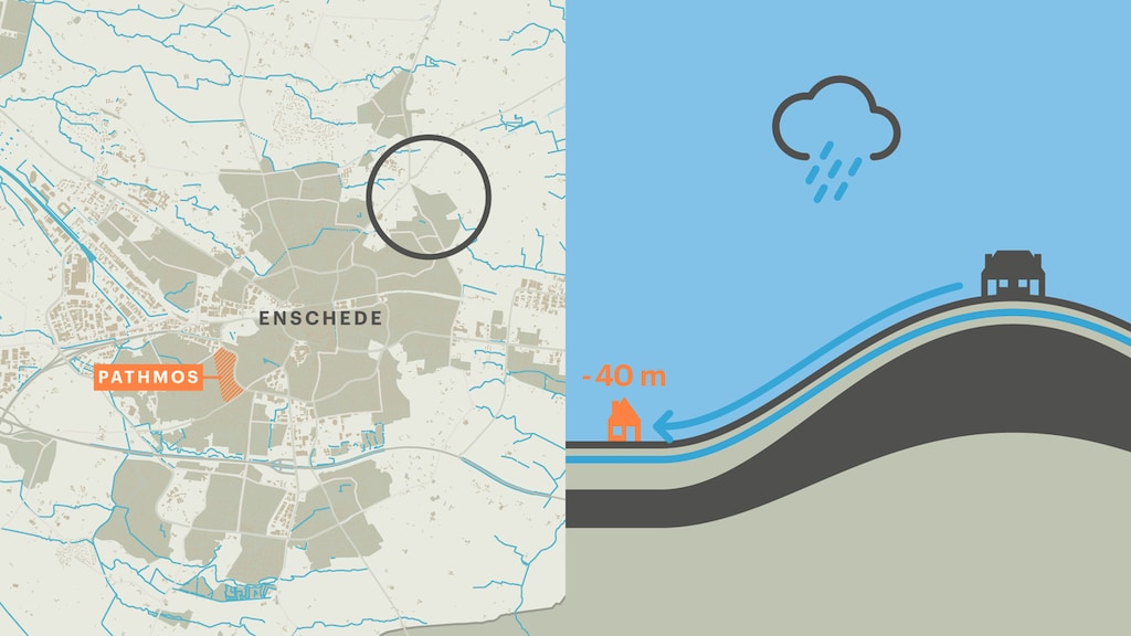 De wijk Pathmos lig in een lager gedeelte