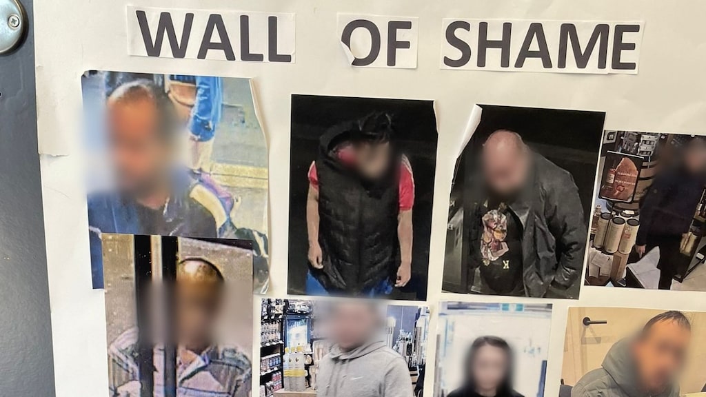 de Wall of shame in Groningen.