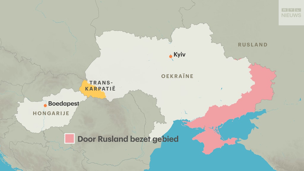 De Oekraïense regio Transkarpatië grenst aan Hongarije.