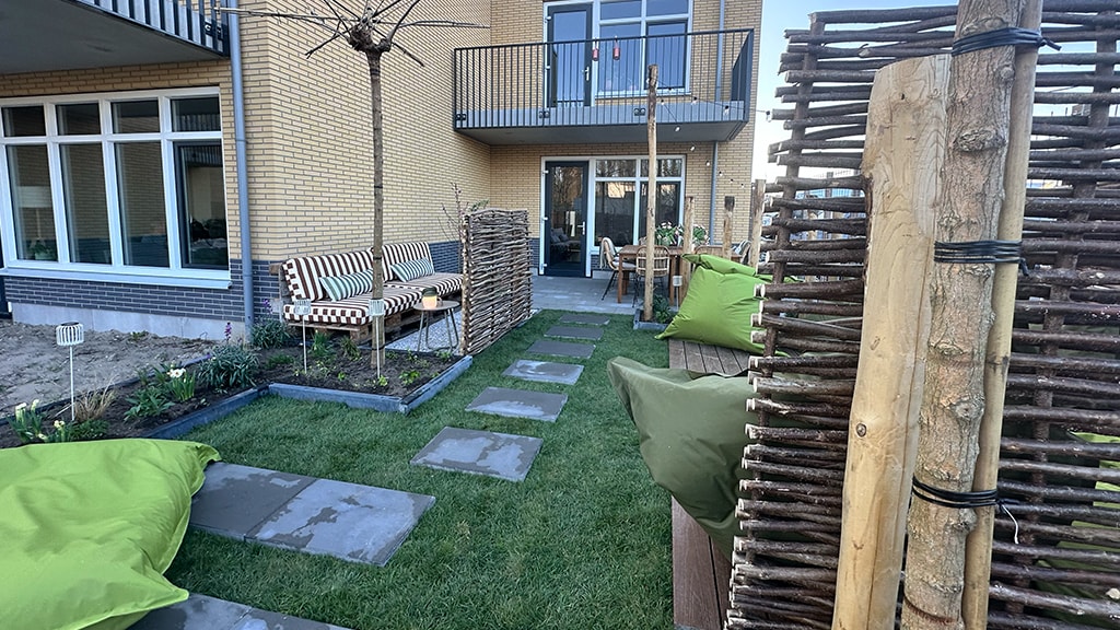 De tuin na de metamorfose.