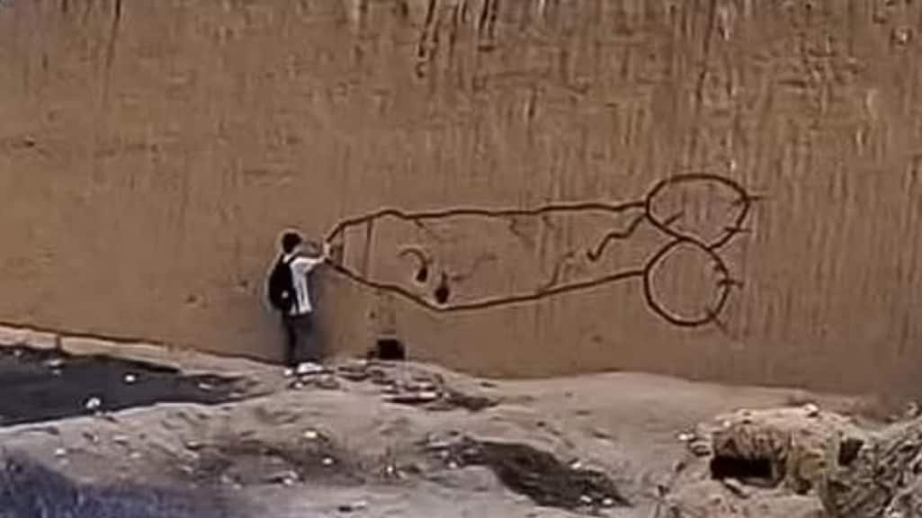 Werelderfgoed beschadigd: man verft penis op eeuwenoude stadsmuur in Peru