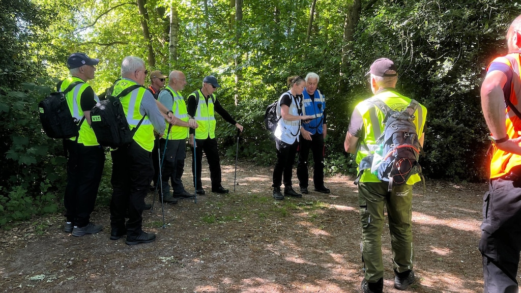 Vrijwilligers van het Veteranen Search Team, vanochtend rond 10.30 uur.