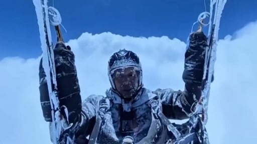 'Video Chinese paraglider die naar 8500 meter steeg waarschijnlijk deels gemaakt door AI'