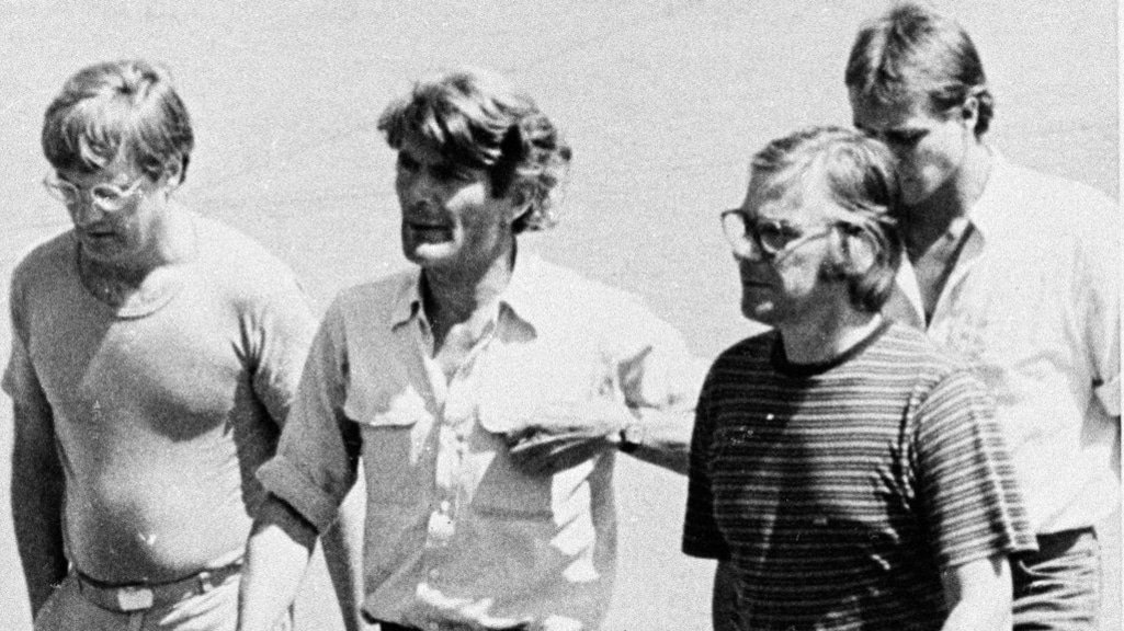 Jan Kuiper, Koos Koster, Joop Willemsen en Hans ter Laag in 1982.